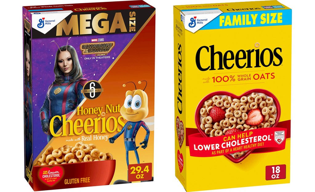 two boxes of cheerios cereals