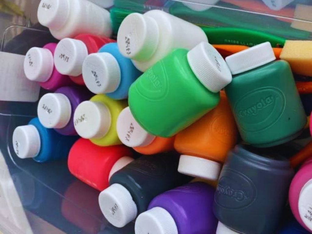 Crayola paint bottles