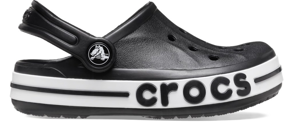 black and white crocs clog