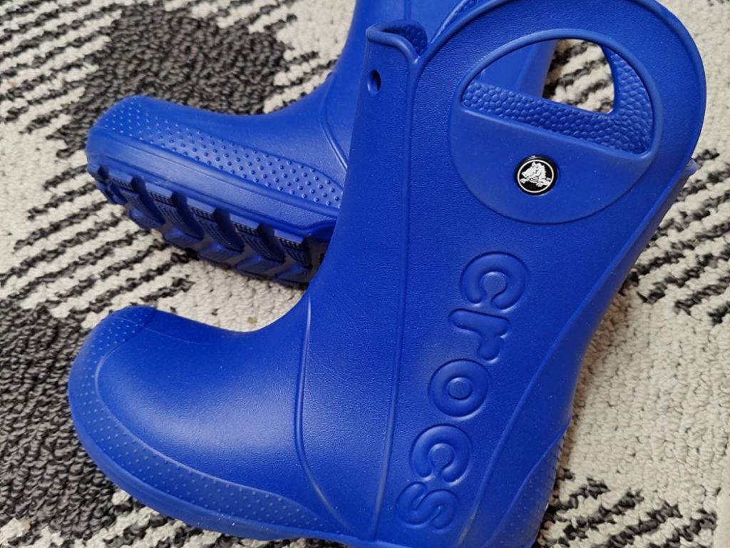 Kids Crocs Rain Boots in Cerulean Blue