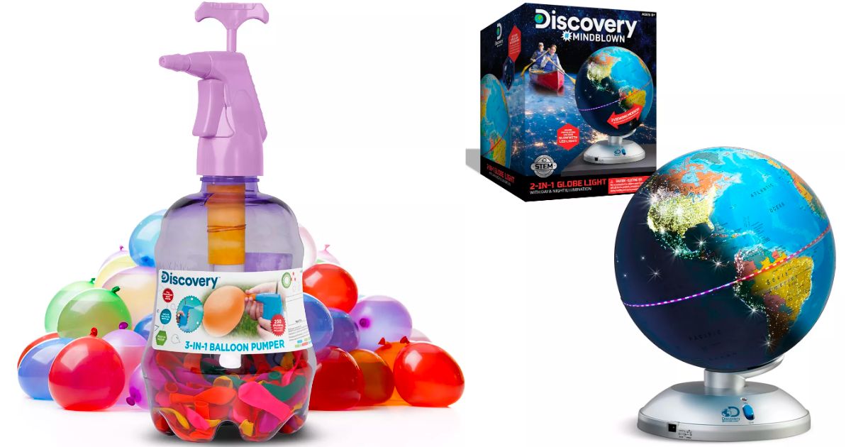 Discovery water balloon pump and day night globe