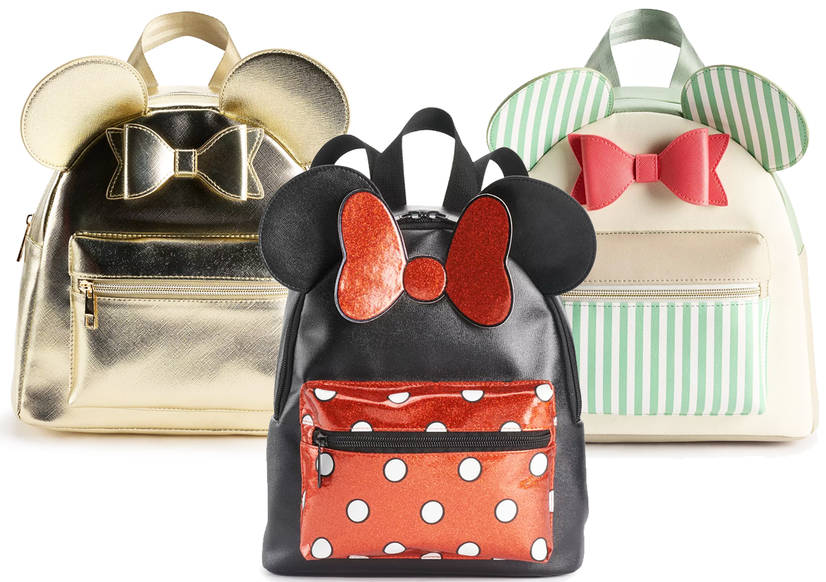 three disney mini backpacks with mouse ears