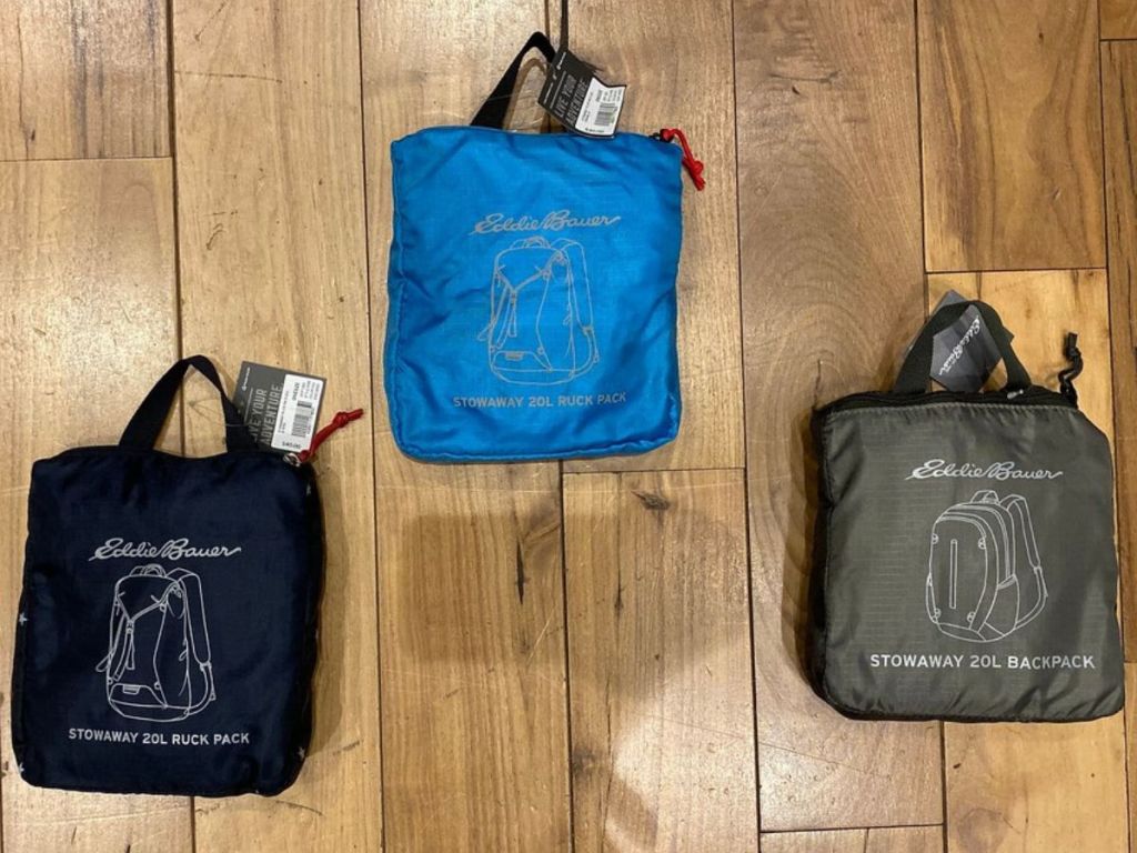 3 eddie bauer packable backpacks