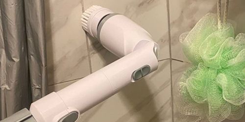 Electric Spin Scrubber w/ 5 Brush Heads Only $33.74 Shipped on Amazon (Clean Your Bathroom Faster w/ Less Effort)