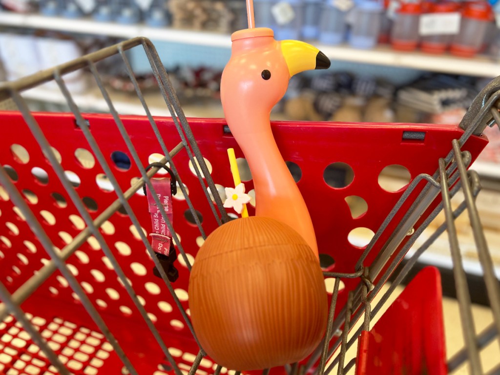 Flamingo & Coconut Tumblers in target shopping cart