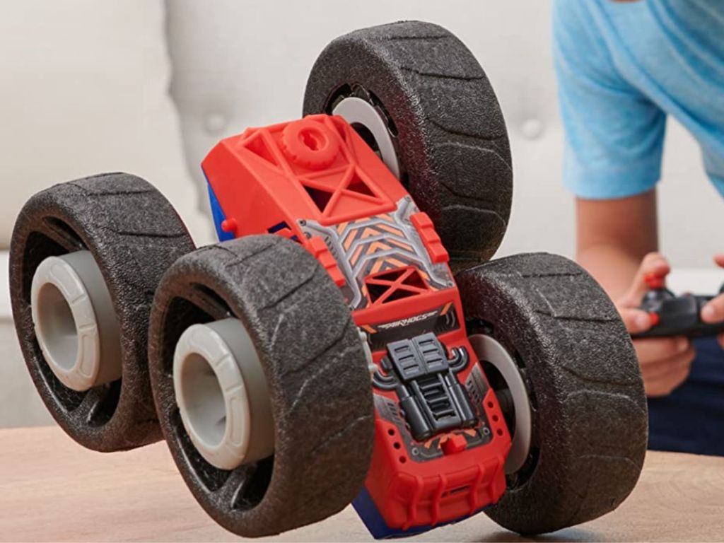 red remote control car with big tires
