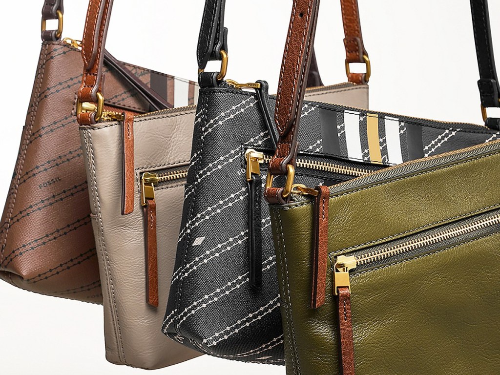 four hanging fossil crossbody bags