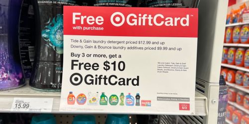 FREE $10 Target Gift Card w/ Household Purchase | Score 3 Laundry Products for the Price of 1