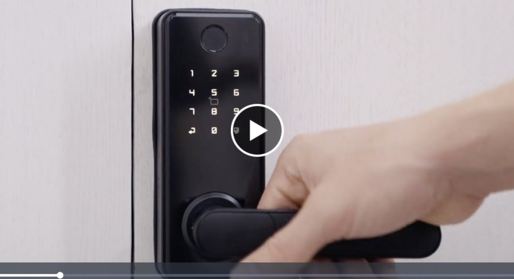 screenshot of video for GEONFINO Fingerprint Door Lock