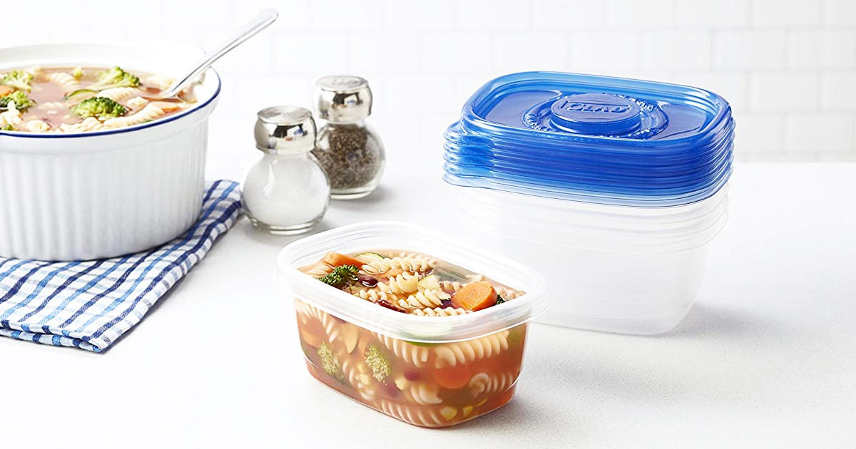 Glad Food Storage Containers - Tall Entree Container - 42 oz - 2 Containers  