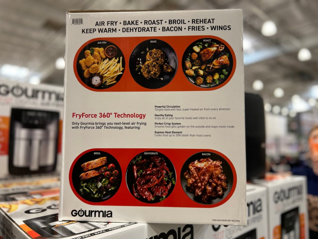 Gourmia-Air-Fryer-Costco-back-panel مقلاة الهواء الرقمية Gourmia وكتاب الوصفات فقط 47.99 دولارًا يتم شحنها على كوستكو |  خبز وتحميص وتجفيف