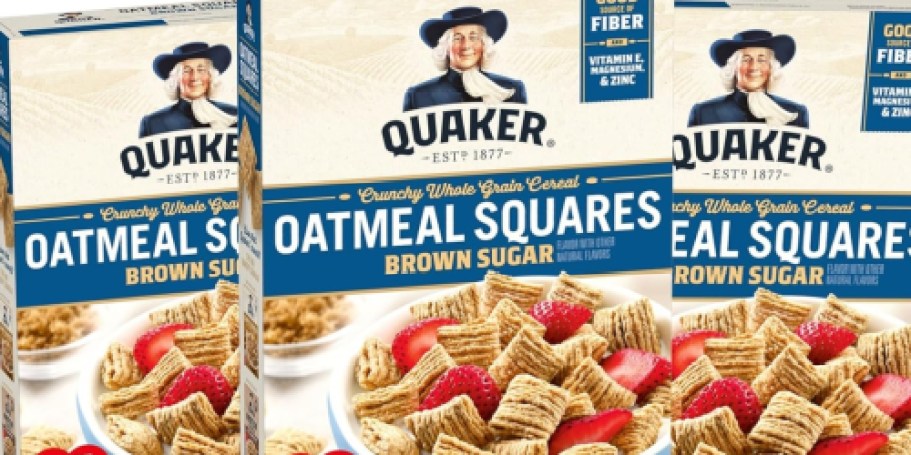 Quaker Oatmeal Squares Brown Sugar Cereal 3-Pack Only $5.67 Shipped on Amazon