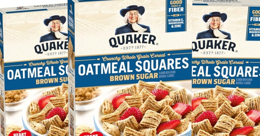 Quaker Oatmeal Squares Brown Sugar Cereal 3-Pack Only $5.67 Shipped on Amazon