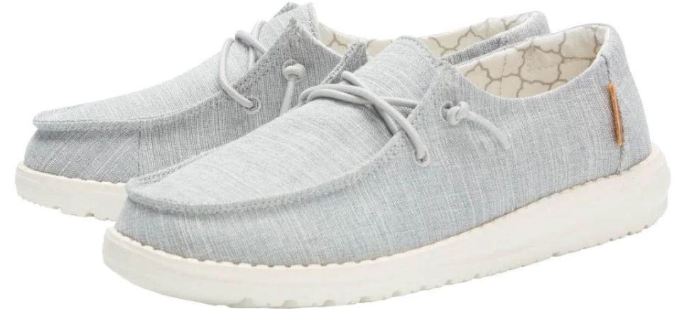 Pair of linen Hey Dude shoes