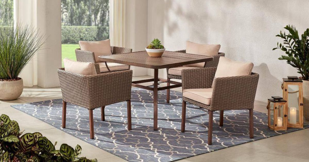 Up to 60% Off Home Depot Patio Furniture + Free Shipping | 5-Piece Dining Set Only $266 Shipped (Reg. $699)