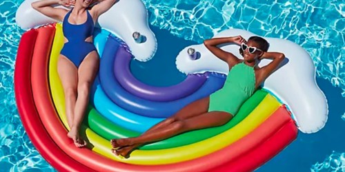 HUGE 2-Person Rainbow Pool Float Only $39.98 (+ More Sam’s Club Outdoor Water Fun Finds)