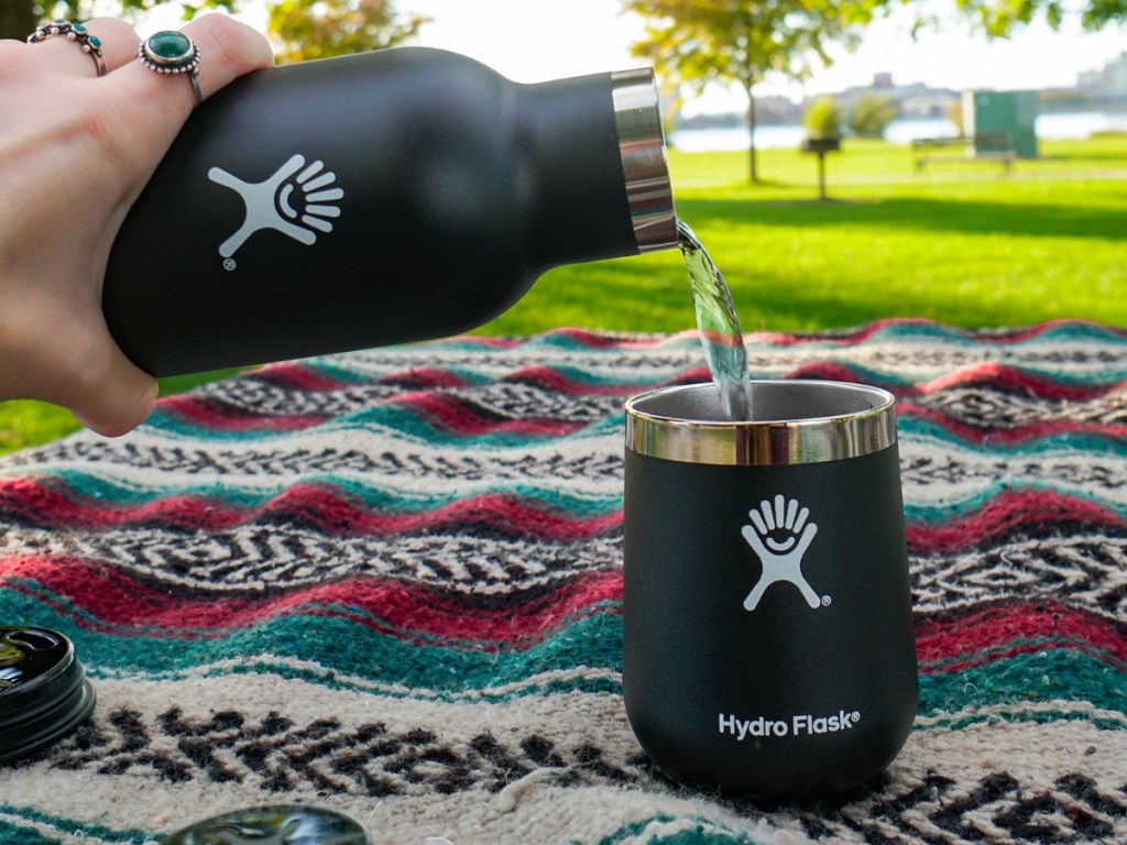 hydro flask wine bottle and wine tumbler