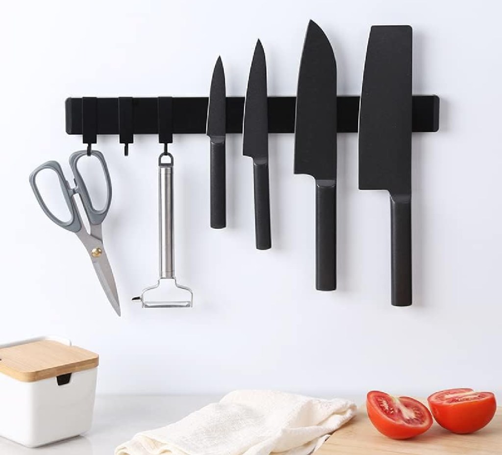 A KitchenDao Stainless Steel Magnetic Knife rack is one of the best kitchen gadgets to buy