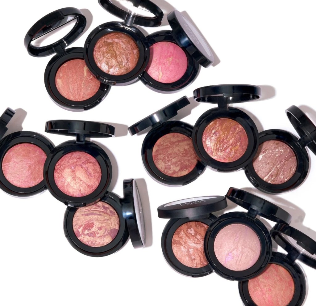 Groups of three of Laura Geller baked blushes