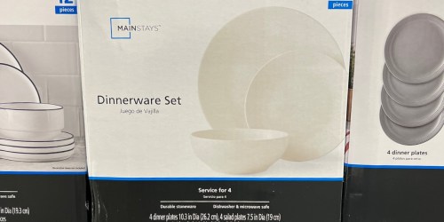 This 12-Piece Walmart Mainstays Dinnerware Set Is JUST $9.97