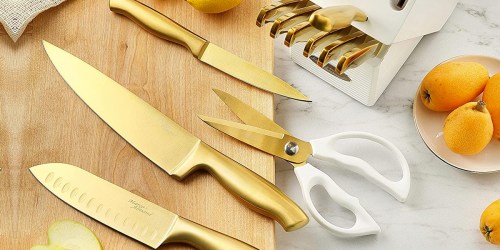 50% Off 14-Piece Kitchen Knife Set on Amazon + Free Shipping | Includes Scissors, Steak Knives, & More