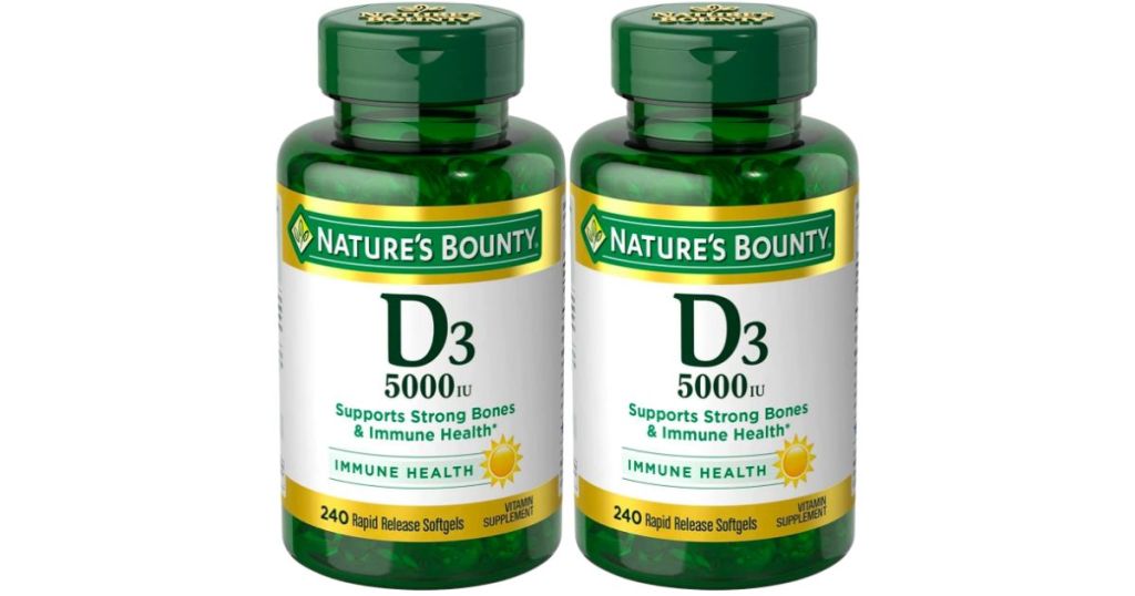 Nature's Bounty Vitamin D3 Bottles