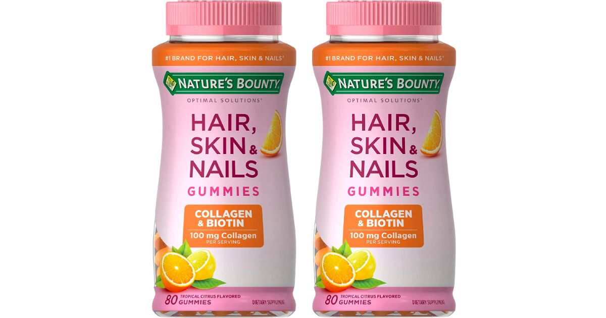 Natures Bounty Hair skin and nails gummy supplements