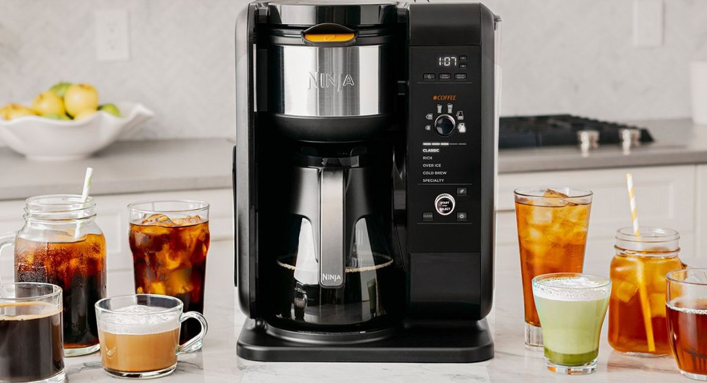 Ninja Hot & Cold Brewed Coffee Maker w/ Glass Carafe Just 143.99