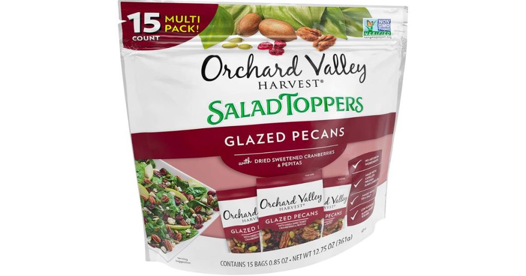 Orchard Valley Harvest Glazed Pecans Salad Toppers .85 oz 15 pack