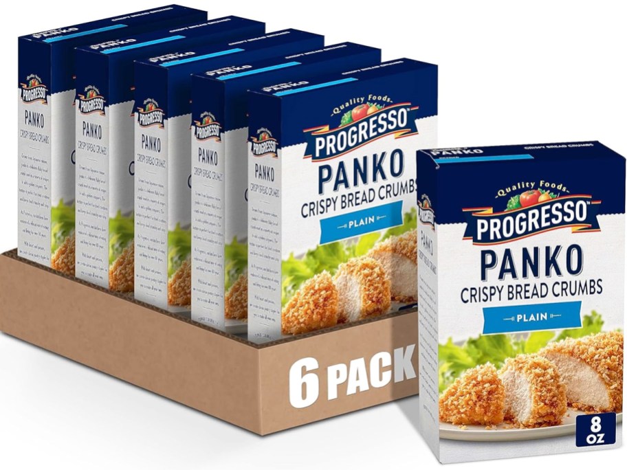 6 boxes of Progresso Panko Crispy Bread Crumbs
