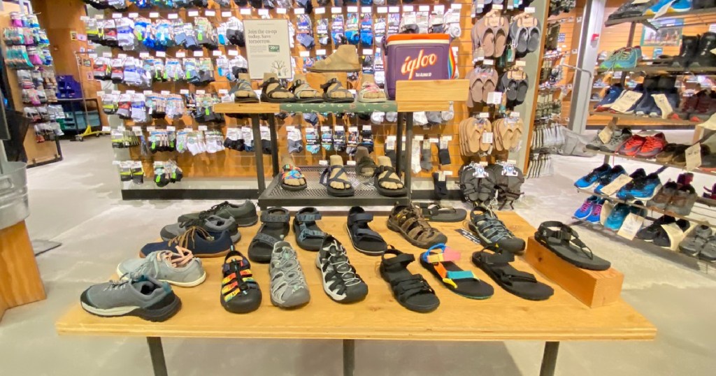 REI shoes in-store
