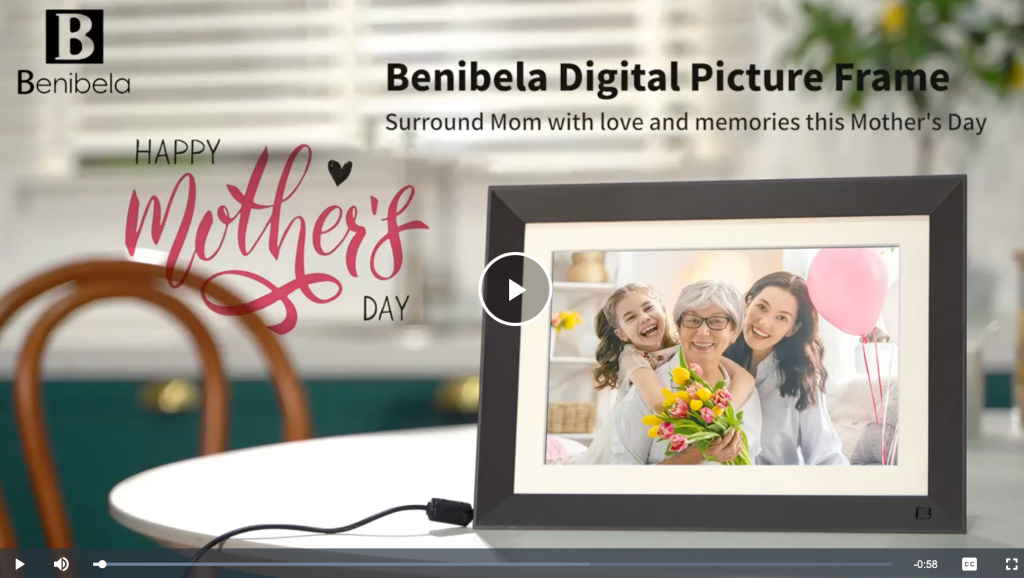 Video Screencap of Benibela Digital Frames from Amazon