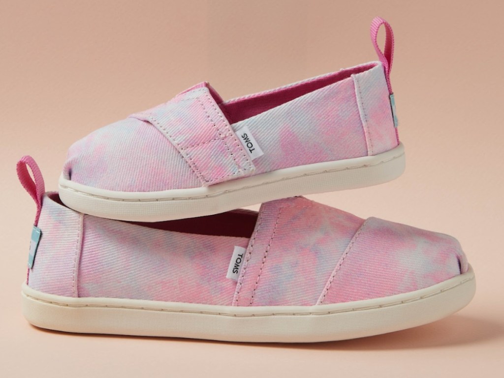 TOMS Kids Tiny Alpargata Multi Tie Dye Twill Shoes