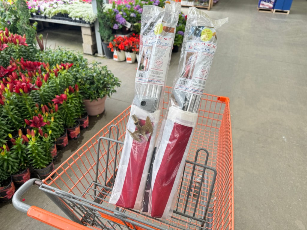 american flag kits in home depot cart