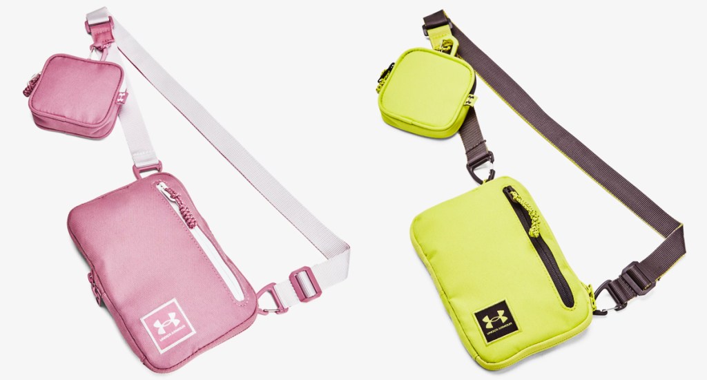 pink and yellow crossbody bags