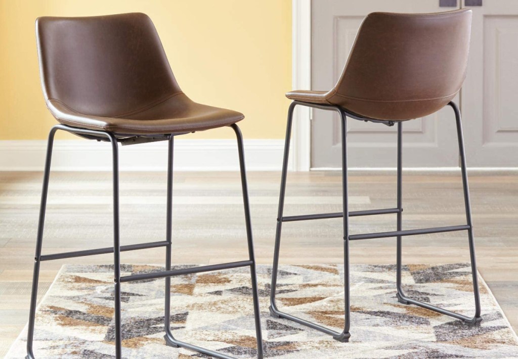 Urban Industrial Pub Height Barstools 2 Count
