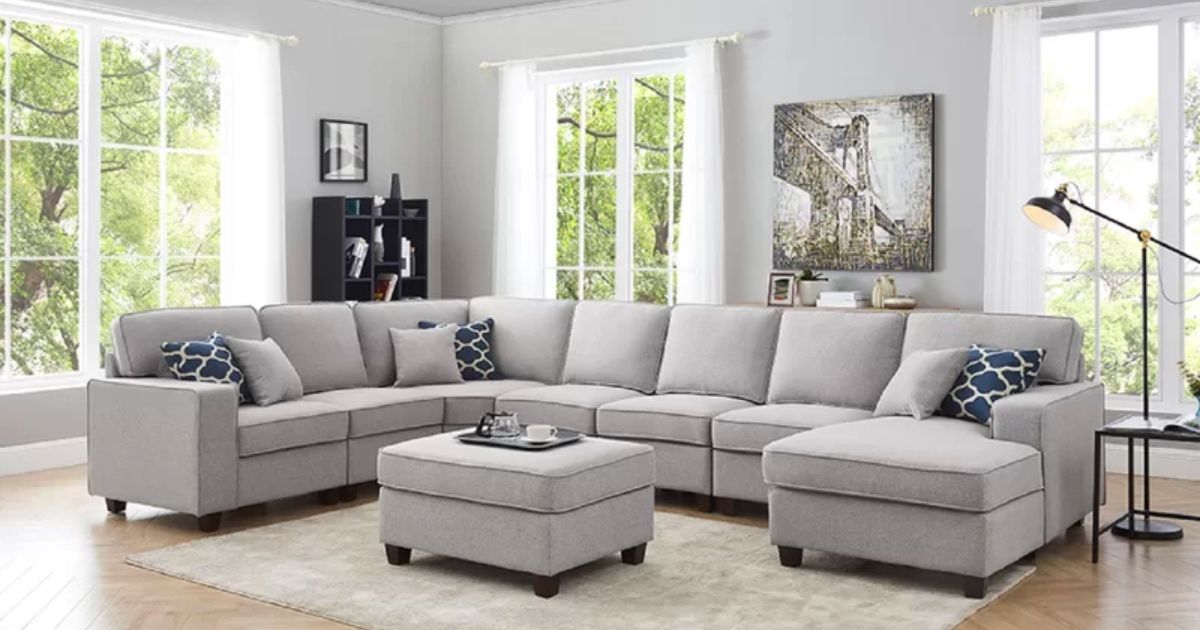 large beige sectional