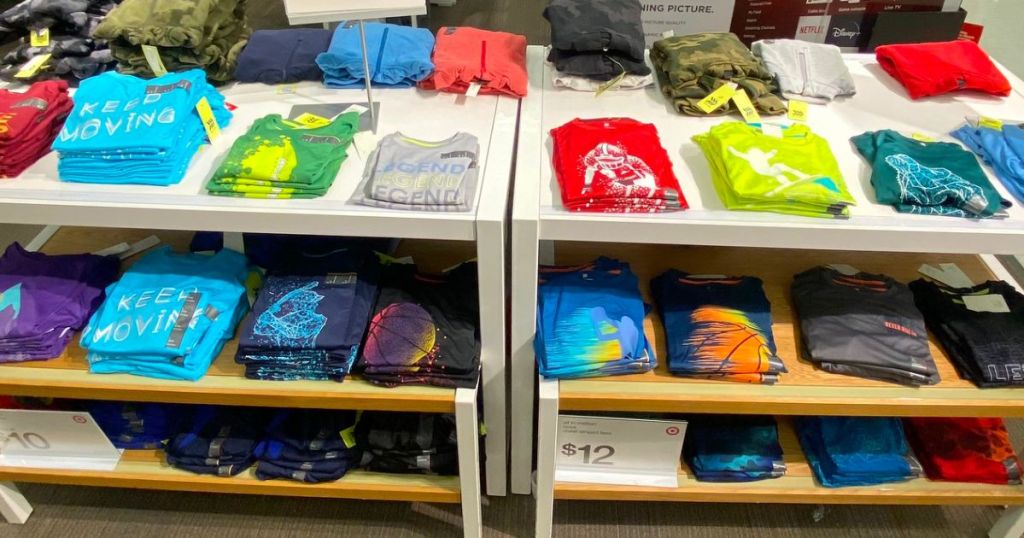 all in motion kids activewear on display at Target