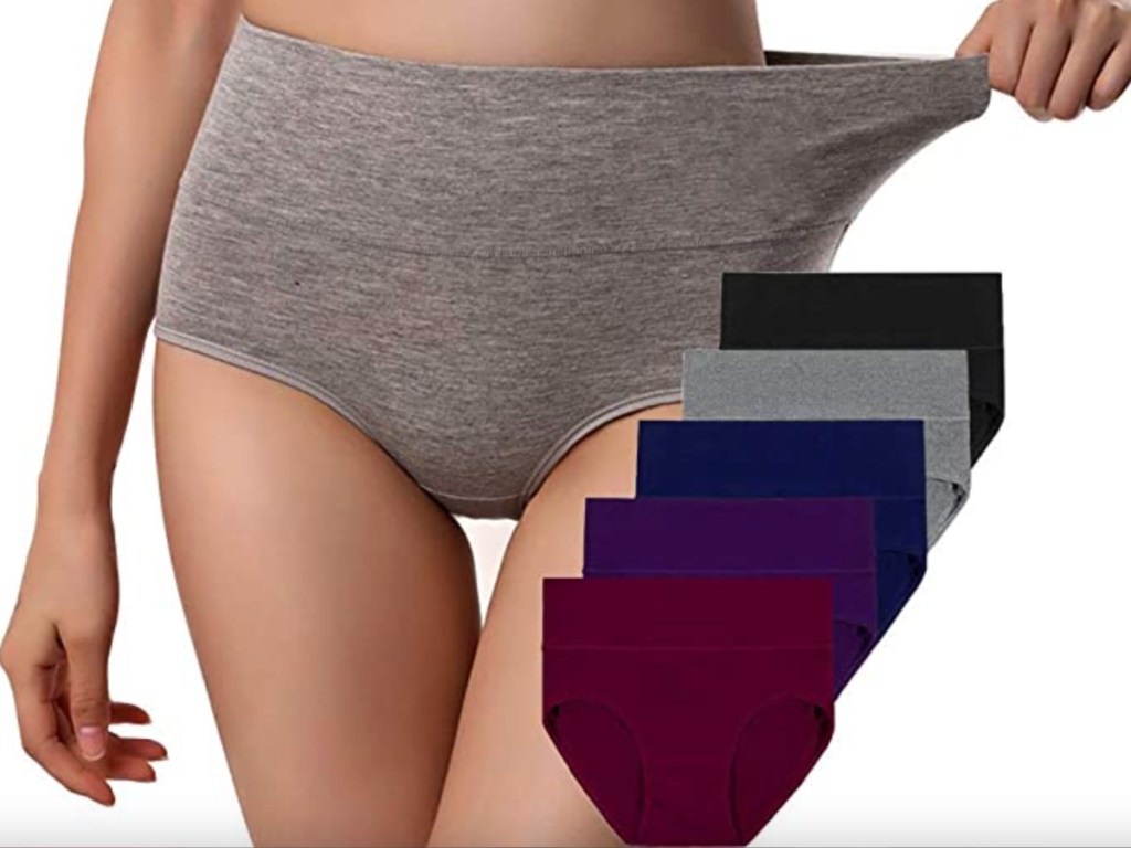 multi colored high waisted underwear