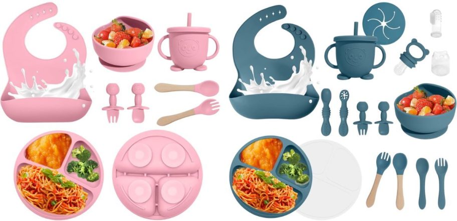 two Baby Feeding Sets