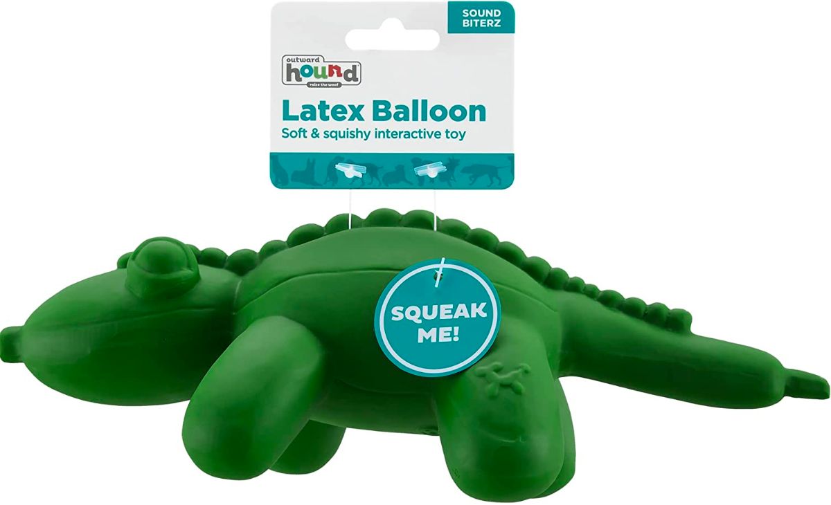balloon dog toy green gator