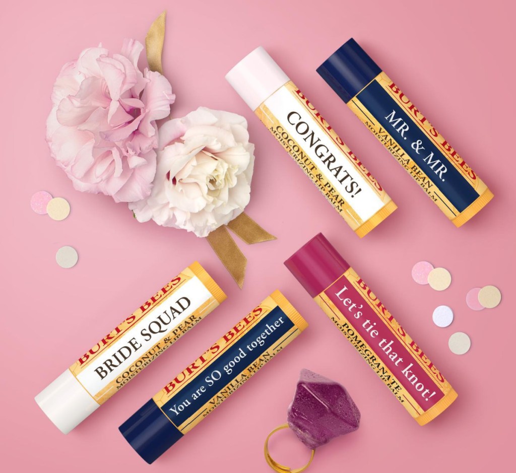 personalized lip balms with messages on them