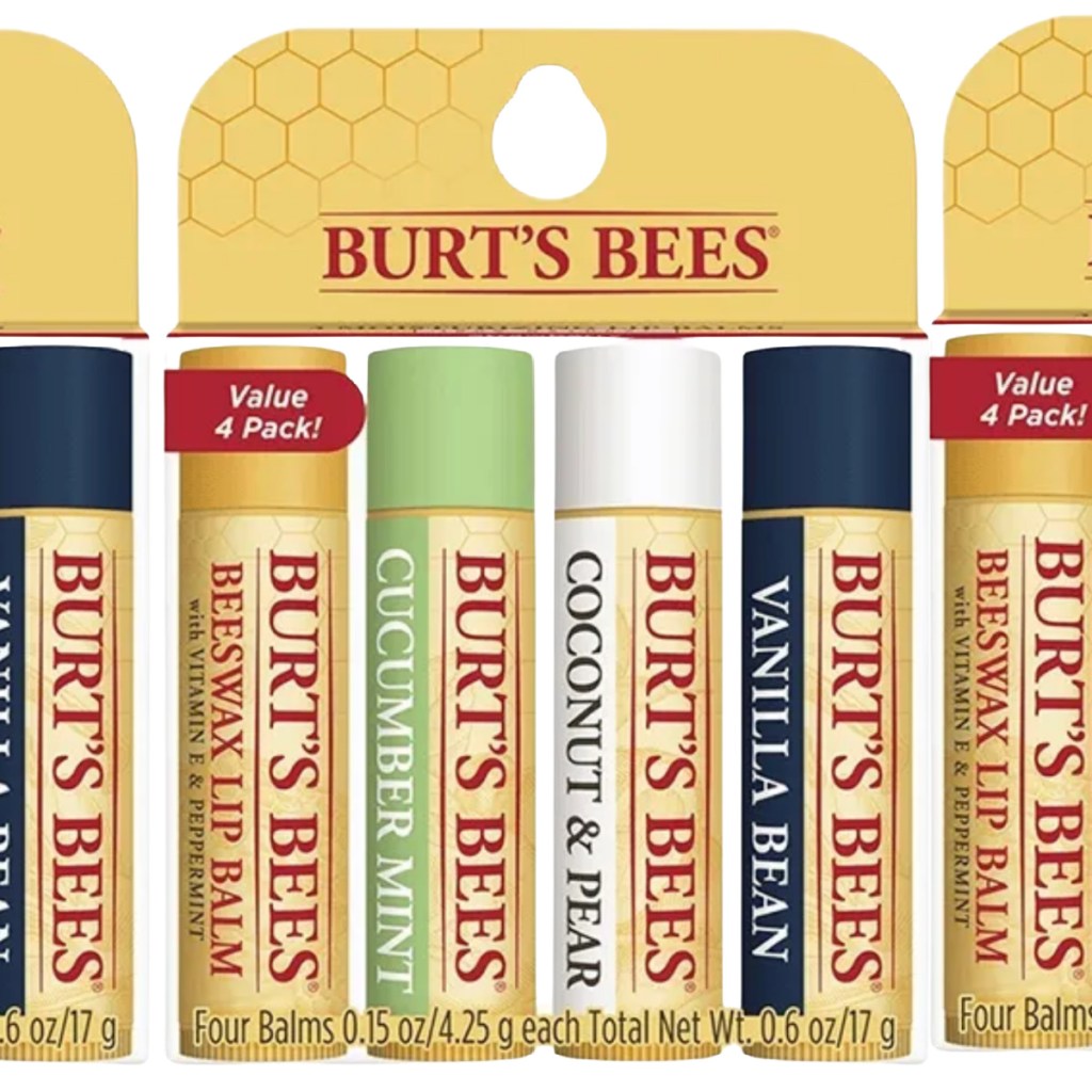 four lip balms in gift box