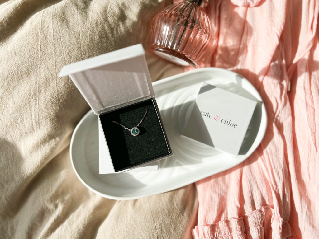 cate and chloe necklace and gift box