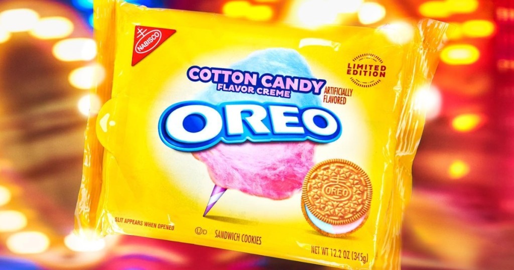 package of cotton candy Oreo cookies