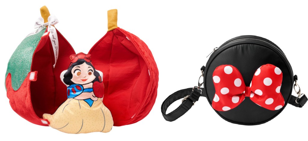 snow white plush and minnie mouse bag