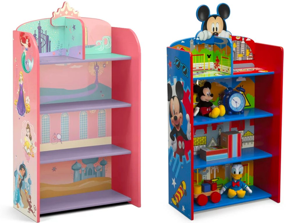 disney princess and mickey mouse bookshelf