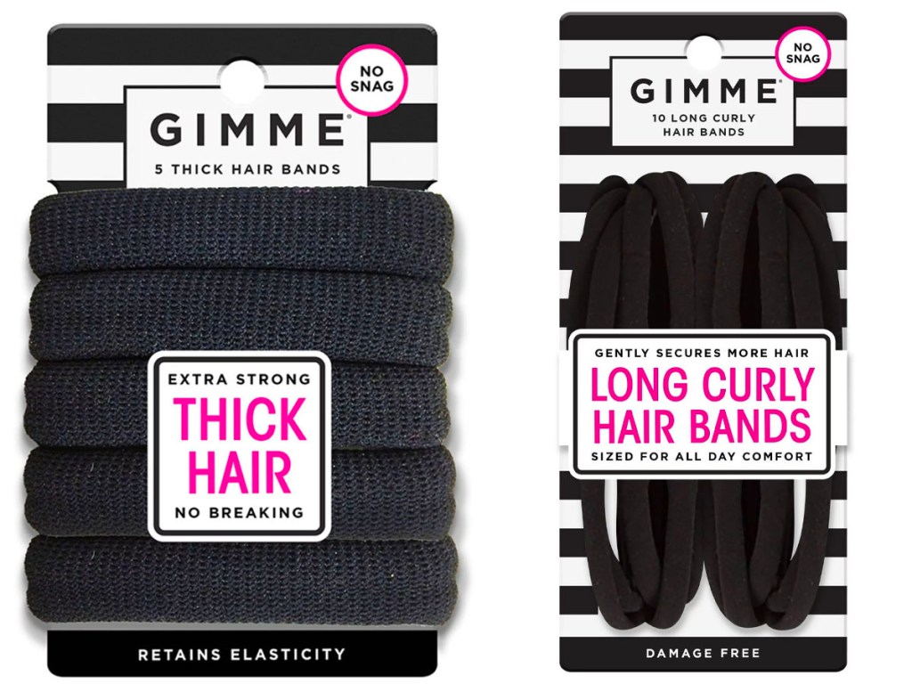 two black gimmie hair tie packs