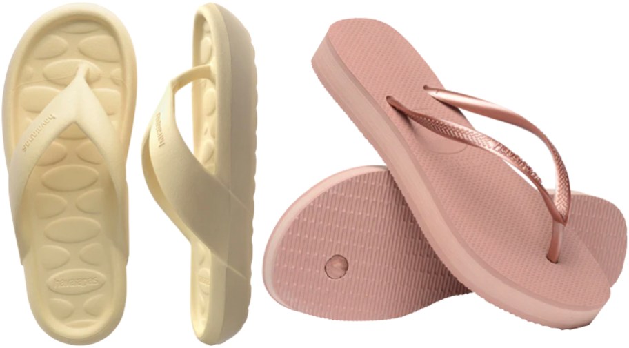 white and pink sandals