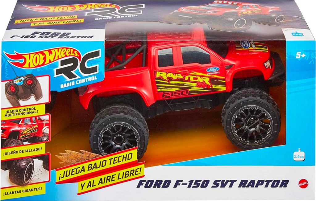 red ford f150 rc truck in box